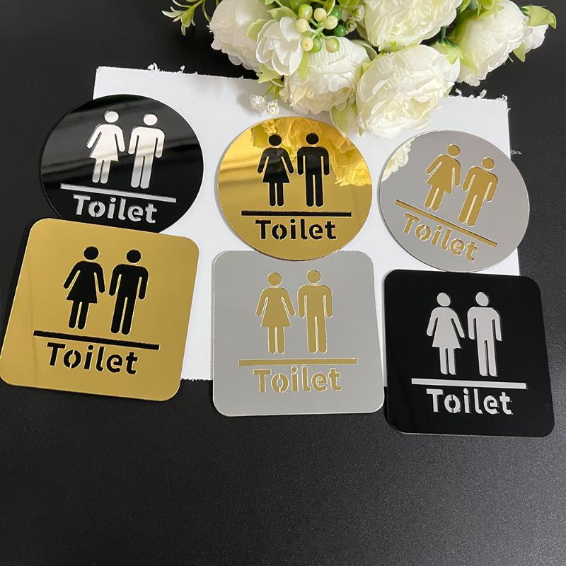 Jet Home Bathroom Mirrors - Znak toaletowy akrylowy 10 cm (3,94