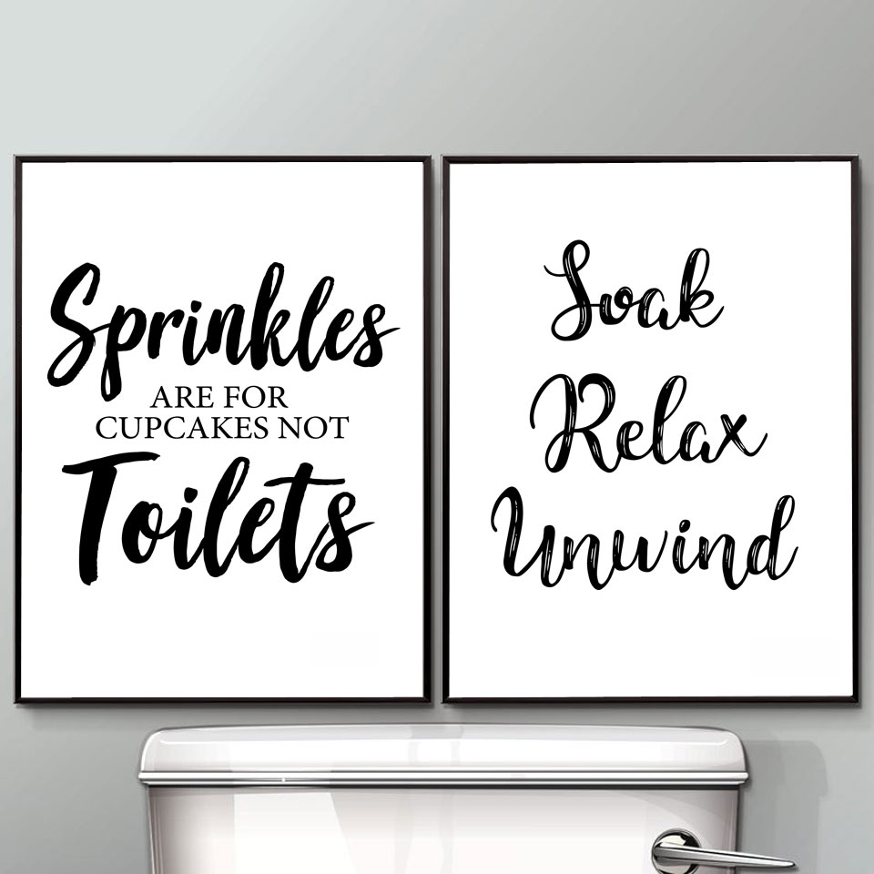 Home Bathroom Rules - Obraz na płótnie do łazienki, śmieszne