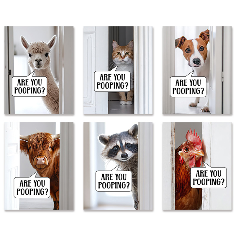 Home Bathroom Trends - Cute Moving 'Are You Pooping?' Art