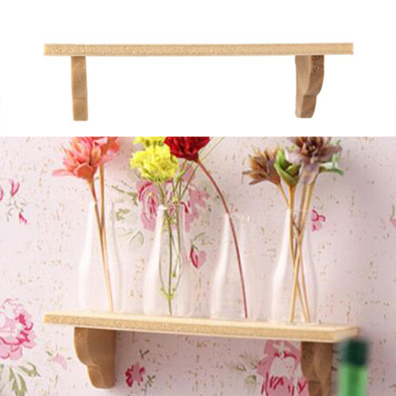 Home Bathroom Wall Decor - 1 szt. 1:12 Drewniana półka ścienna