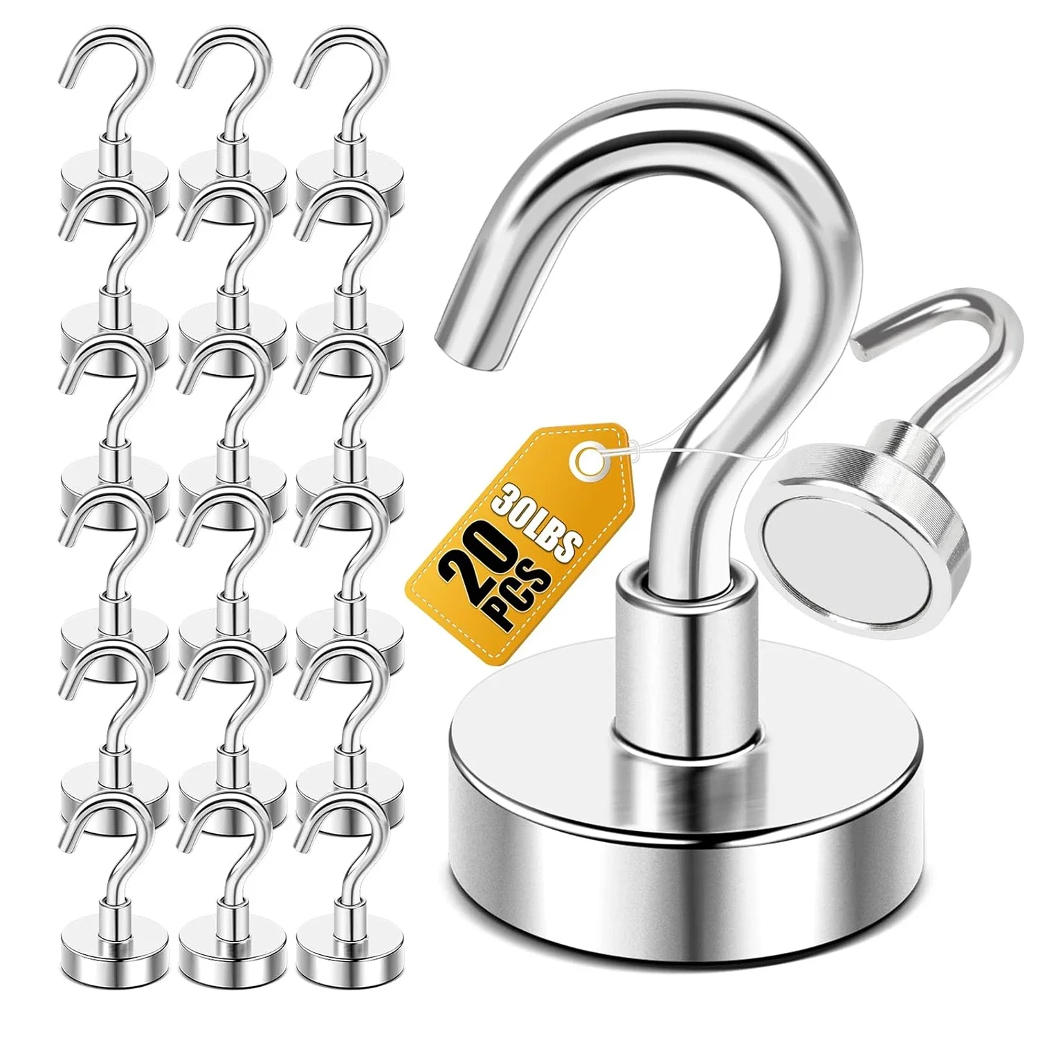 Home Bathroom Key - 20 SZTUK Metalowy mocny hak magnetyczny