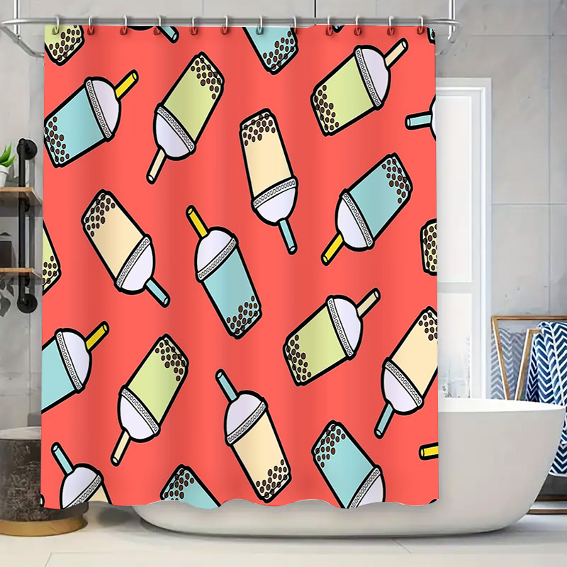 Home Decor Bathroom Ideas - Unikalna zasłona prysznicowa z motywem bubble
