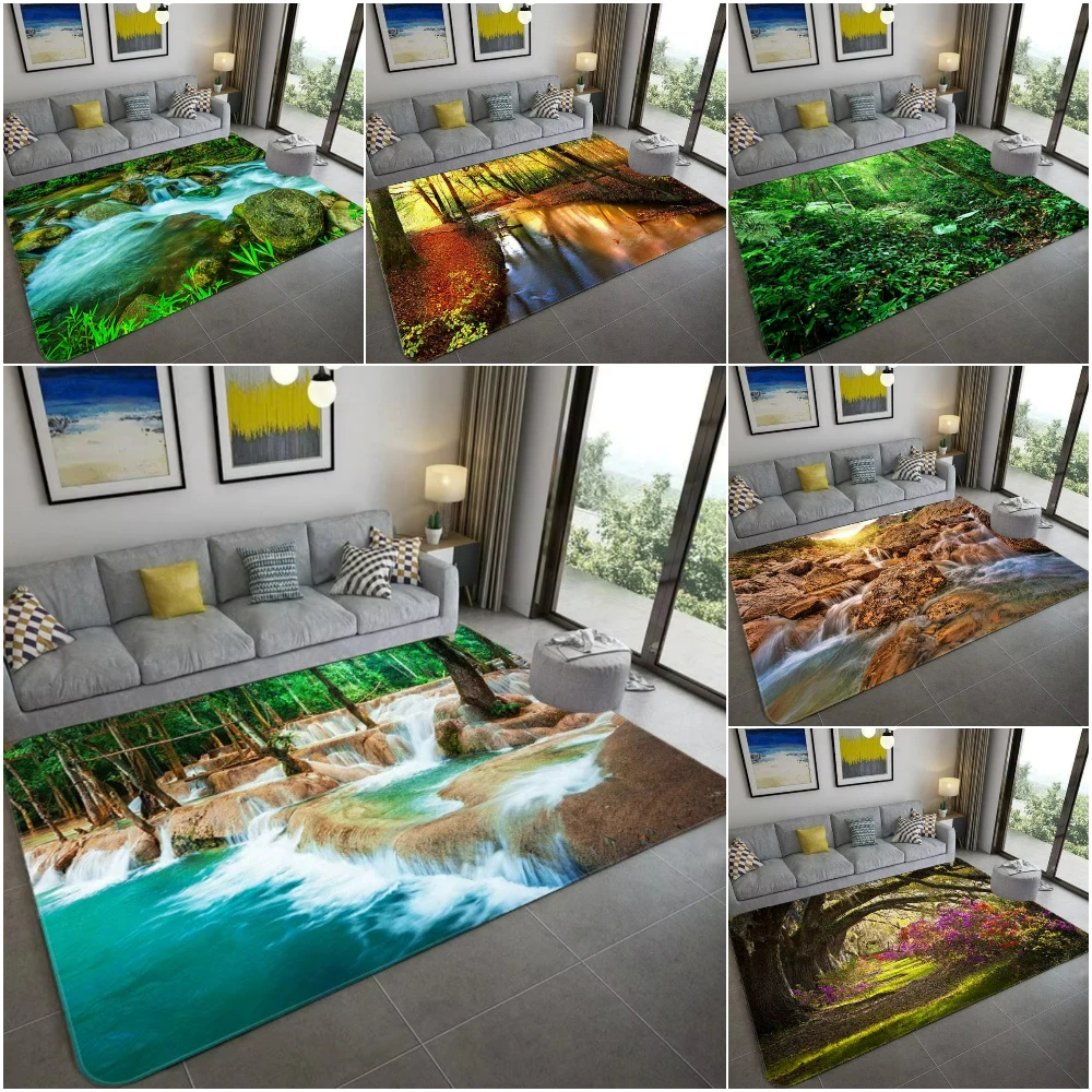 Home Decor Bathroom Ideas - Dywan 3D inspirowany naturą, miękki dywan
