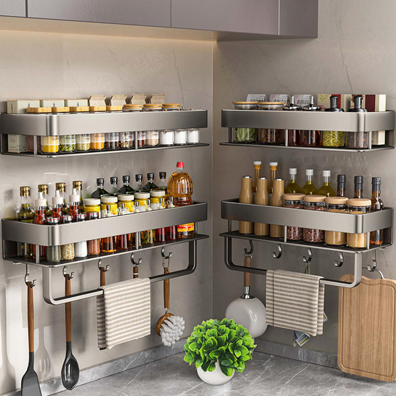 Home Kitchen Bathroom Marketing - Aluminiowy regał kuchenny Półka kuchenna Przechowywanie