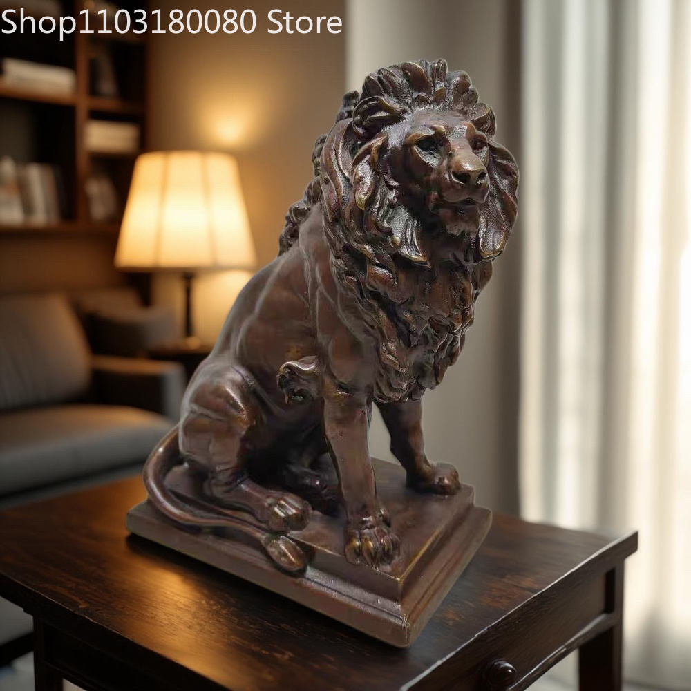 Home & Bathroom Building Products Pte Ltd Reviews - 21cm Antyczna miedziana statua Lwa Judy