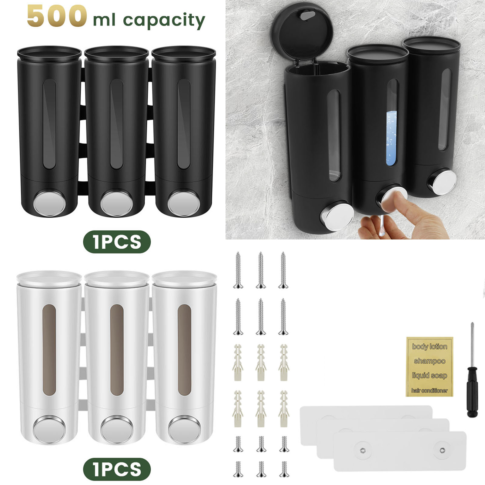 Home Bathroom Wall Soap Dispenser - Dozownik do mydła w płynie do