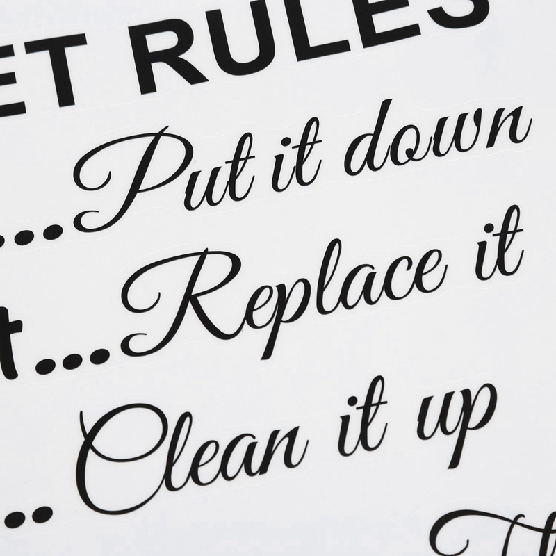 AS60-10X Zasady toaletowe Łazi – Home Bathroom Rules recenzja i cena