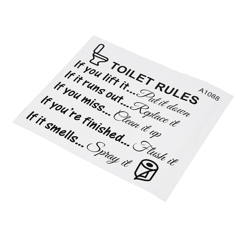 AS60-10X Zasady toaletowe Łazi – Home Bathroom Rules recenzja i cena