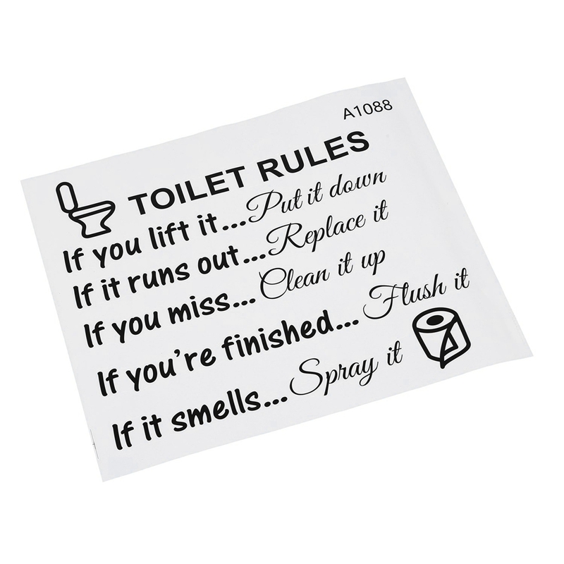 AS60-10X Zasady toaletowe Łazi – Home Bathroom Rules recenzja i cena
