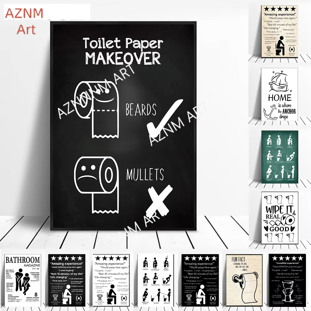Obraz na płótnie do dekoracji  – Home Bathroom Rules recenzja i cena