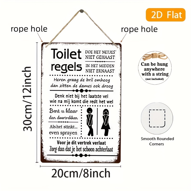 Zabawne holenderskie zasady dl – Home Bathroom Rules recenzja i cena