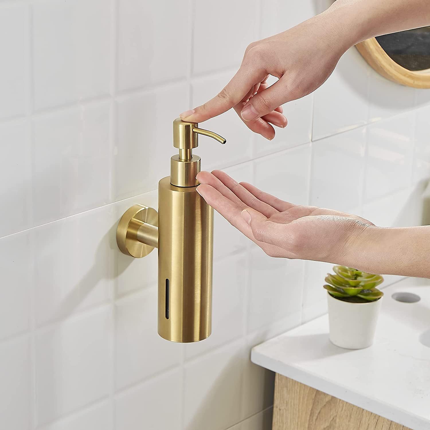 Pojedynczy dozownik do mydła o – Home Bathroom Wall Soap Dispenser recenzja i cena
