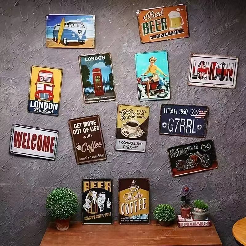 Metalowy plakat na ścianę - St – Home Bathroom Wall Decor recenzja i cena