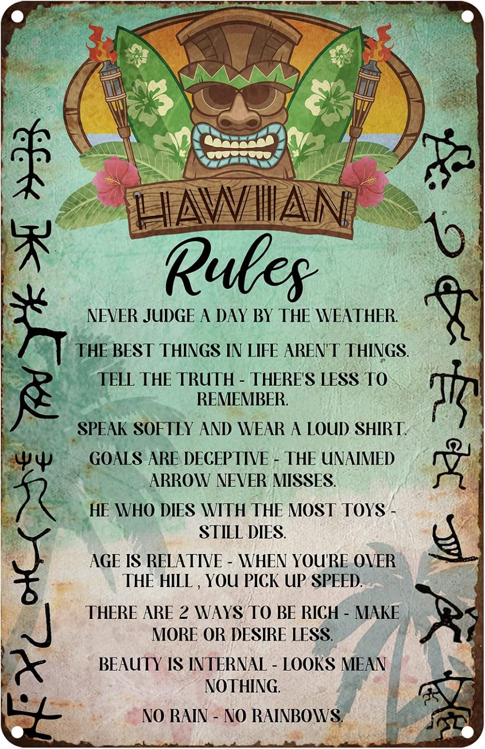 Vintage'owa blaszana tabliczka – Home Bathroom Rules recenzja i cena