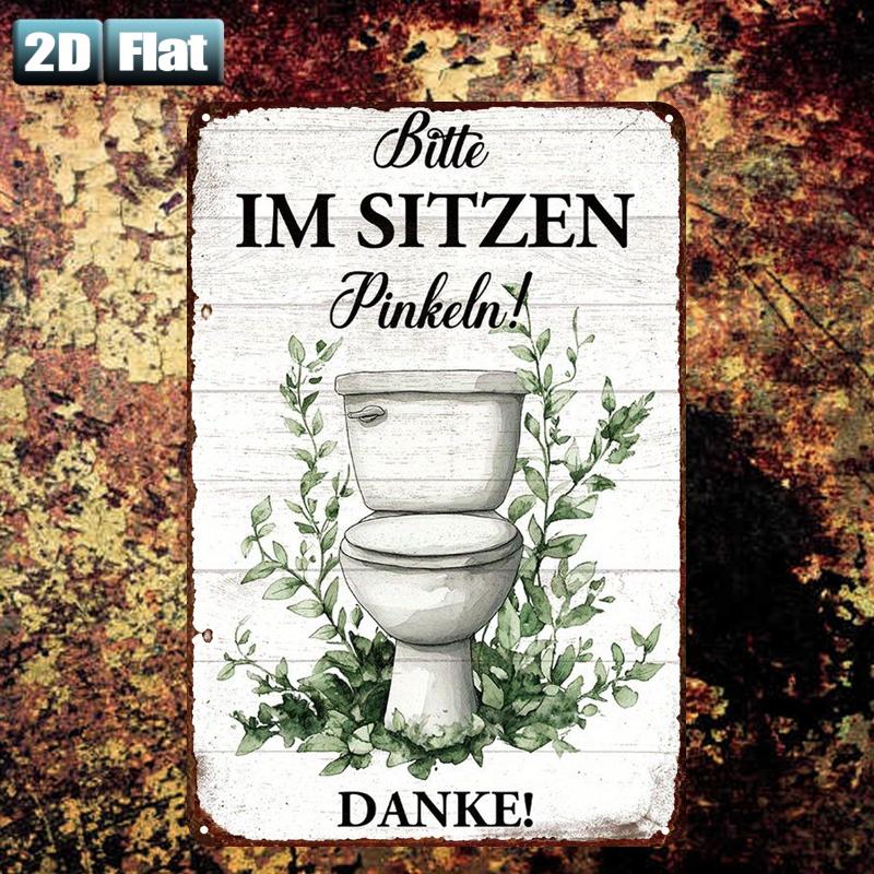Retro Metalowy Znak z Napisem  – Home Bathroom Rules recenzja i cena