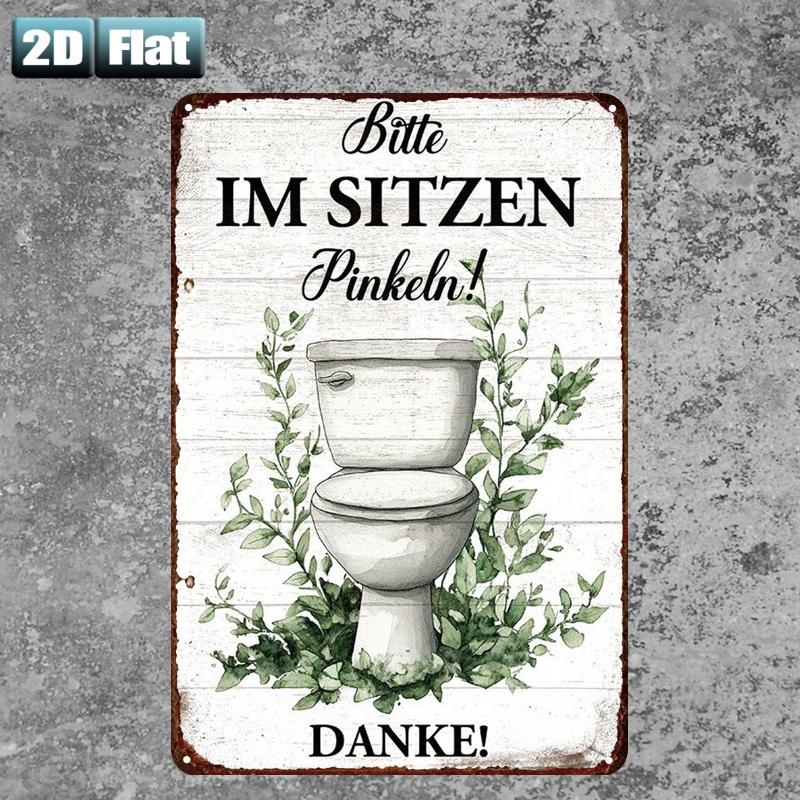 Retro Metalowy Znak z Napisem  – Home Bathroom Rules recenzja i cena