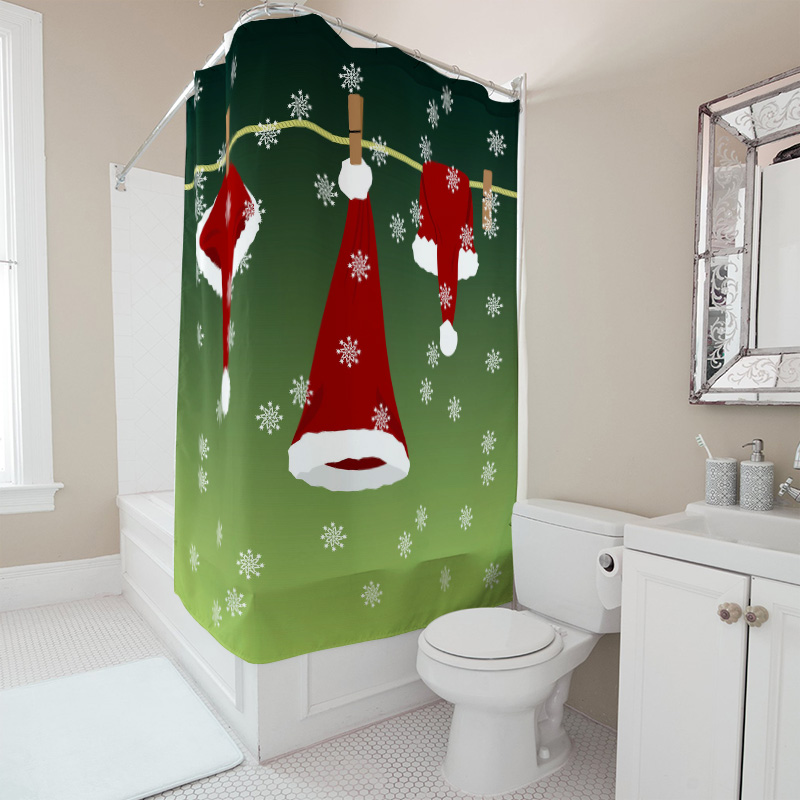 Zasłona prysznicowa świąteczna – Home Decor Bathroom Ideas recenzja i cena