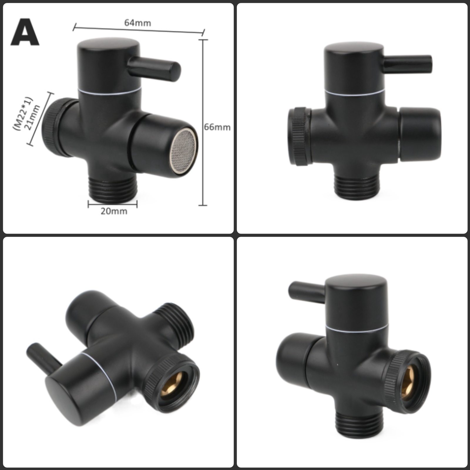 Czarny mosiężny adapter ramien – Home Kitchen Bathroom Marketing recenzja i cena