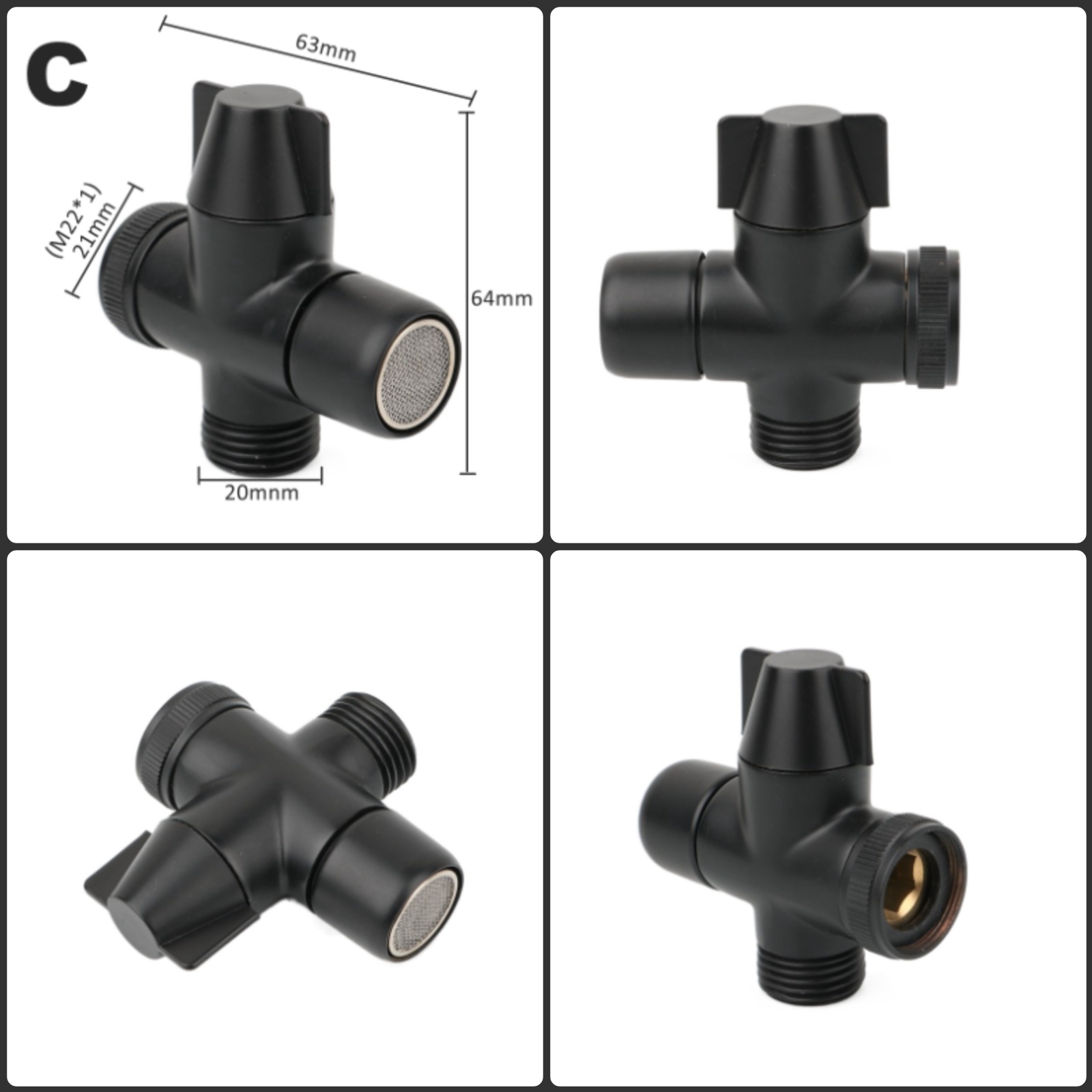 Czarny mosiężny adapter ramien – Home Kitchen Bathroom Marketing recenzja i cena