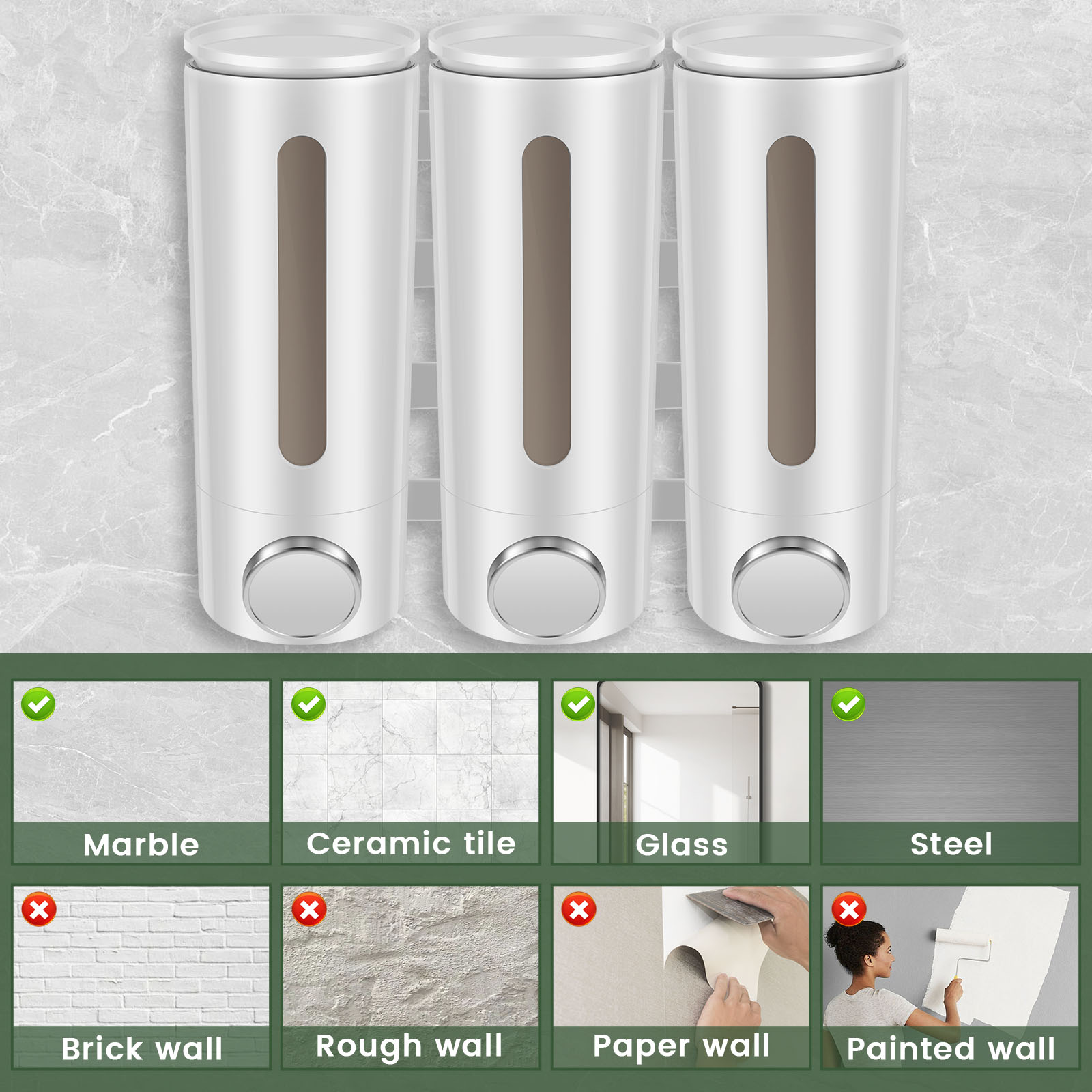 Dozownik do mydła w płynie do  – Home Bathroom Wall Soap Dispenser recenzja i cena